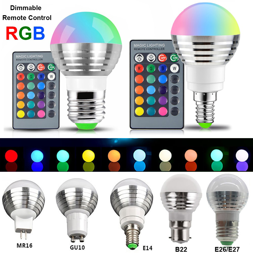 remote controll RGB GU10 LED bulb