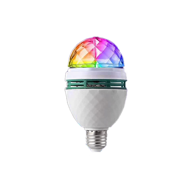 Rotating 7-colors led bulb